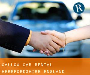 Callow car rental (Herefordshire, England)